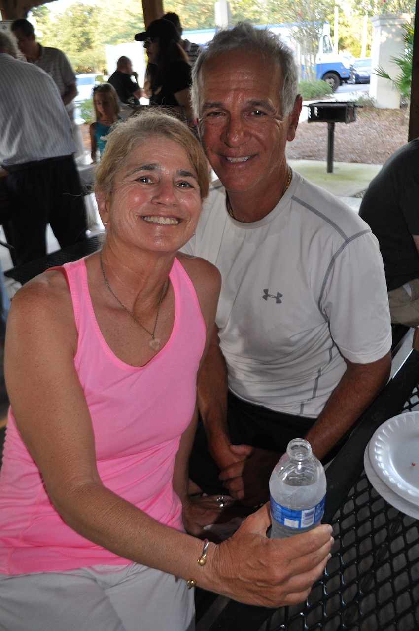 Karla and Dennis Reens bicycled to the event from their home in Country Club East.