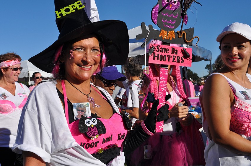 Monicka Macias is all smiles as she walks.