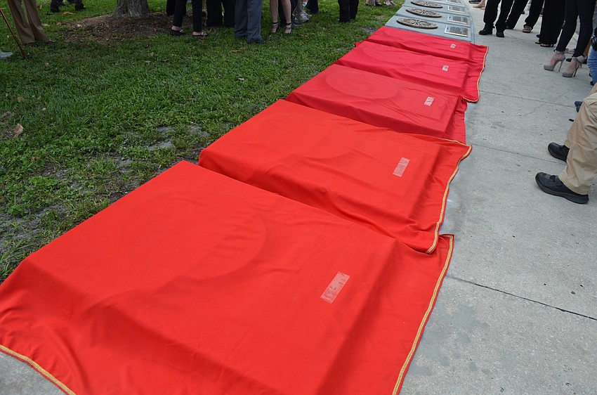 After the ceremony, the plaques were unveiled.