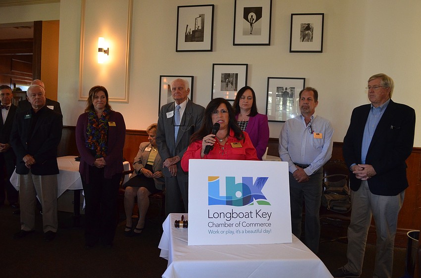 2014 Chairman of the Board Yvonne Schloss recognizes the 2014 Board of Directors.