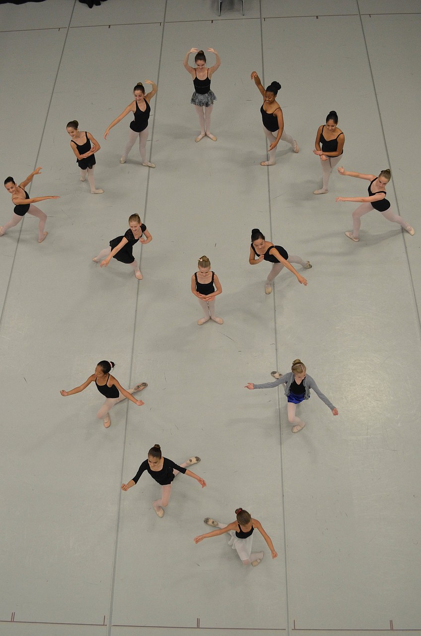 The youngest Sarasota Ballet School summer intensive dancers prepare for their performance