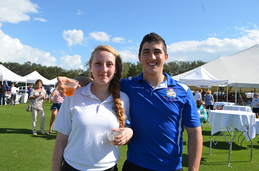 Elisabeth Taylor and David McDonough, of SMA Drill Team