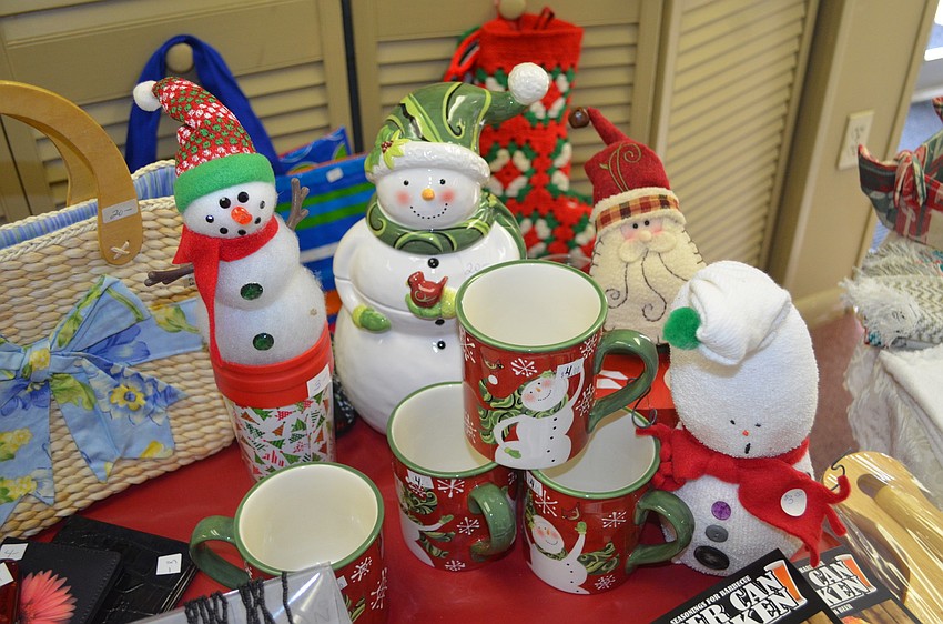 Items sold at the bazaar included Christmas decorations, jewelry, totes and baked goods