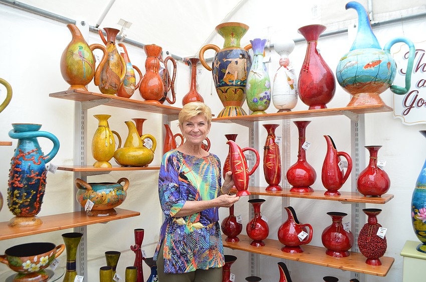 Gourd artist Judy Wolfe