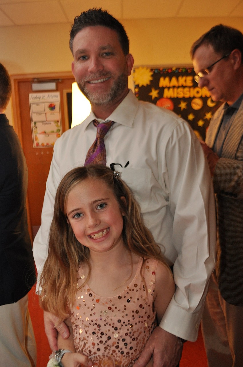 Stephan and Peyton Kacerzyk wait their turn for a picture.