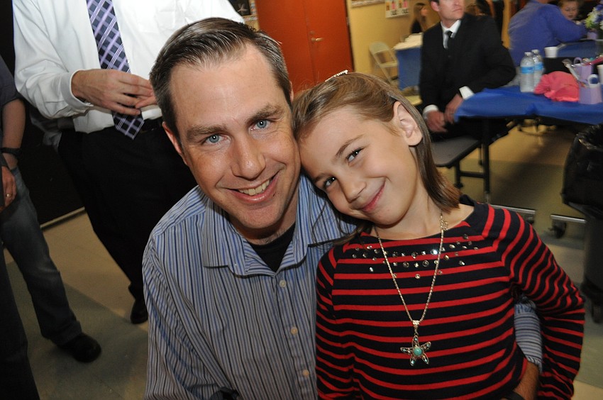 Thomas and Penelope Ouellette hav fun together.