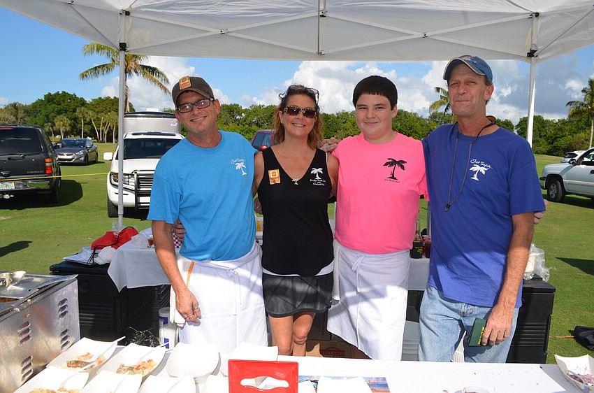 John Delvizo, Shannon and Jacob Dunnan and Chef Robert Wasley, of the Bridge Tender Inn