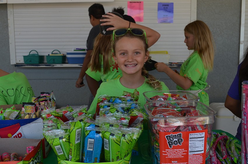 Sofie Batko works the snack stand.