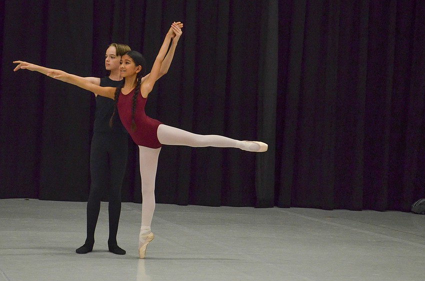 Eddie Duffy (Peter Pan) and Olivia Ratner (Princess Tigerlilly)