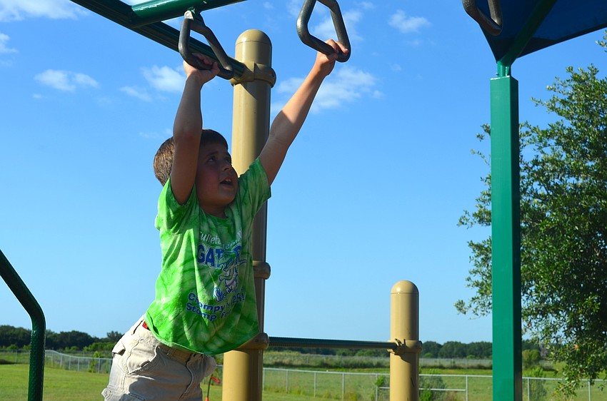 Bennett Sprague monkeys around.