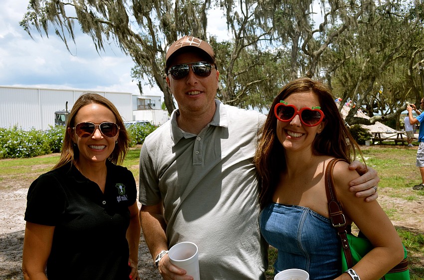 Florida Dairy Famers representatives Brittany Hammock and Bryan Chapman, with Shalley Chapman.