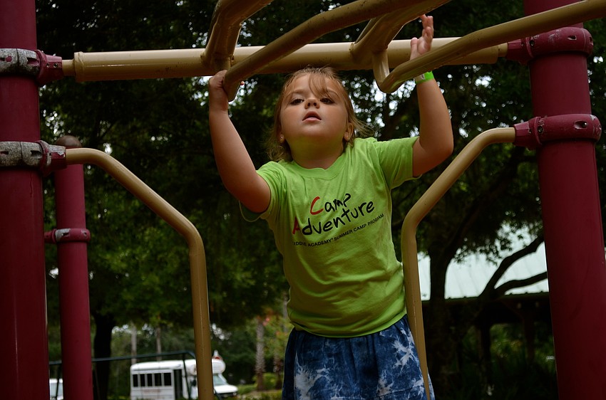 Kayanna Rowell prepares to climb.
