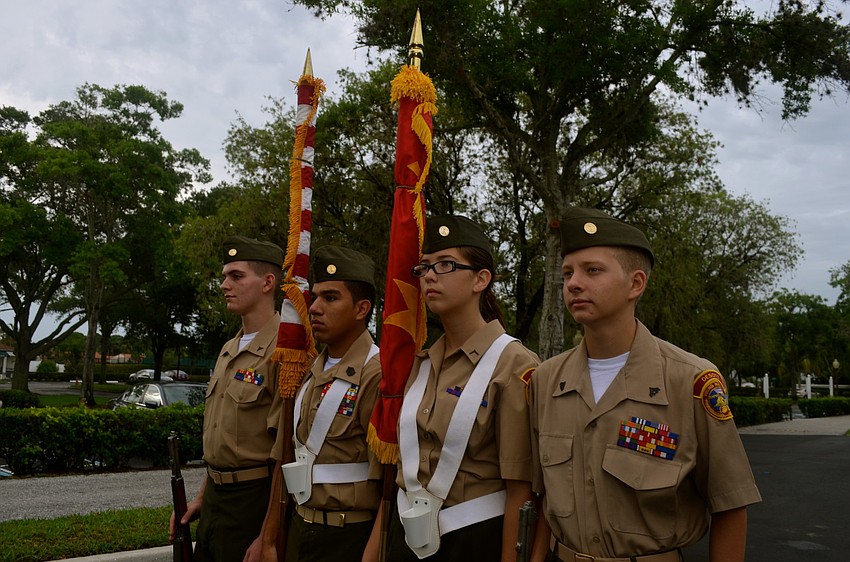 Lucas Mulcahy, Jairo Nicaragua, Miliya Monteleone and Alec Hagelberg show their American pride.
