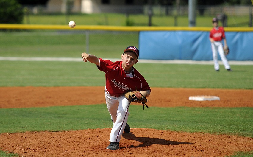Sarasota American 10/11 pitcher Satchell Norman finished with two home runs and three RBIs in his teamâ€™s victory over Sarasota National June 21.