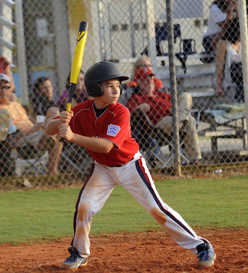 Catcher Charley Alario steps into the batterâ€™s box in the second inning.