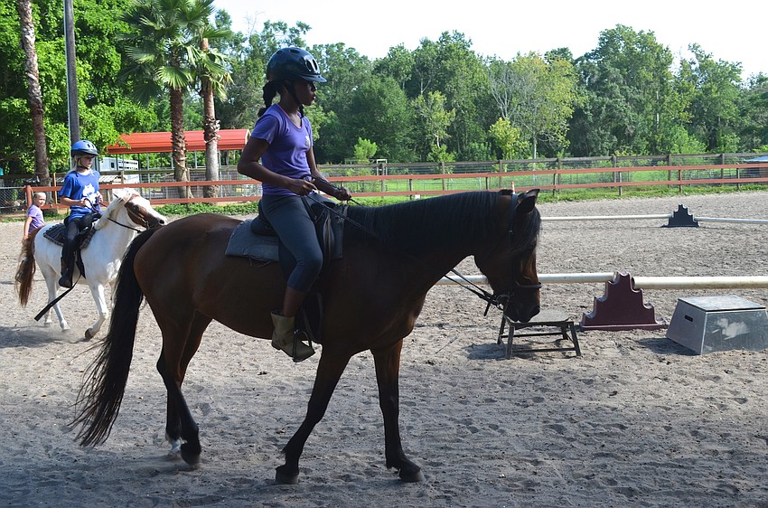 Katarina McCall struts Centari around the ring.