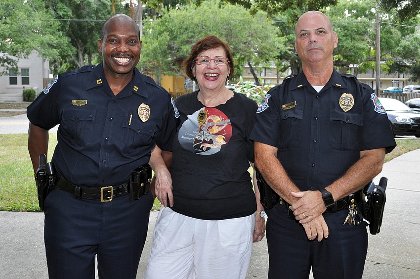 Captain Lucius Bonner, Marilyn Oslander and Lieutenant Kevin Stiff
