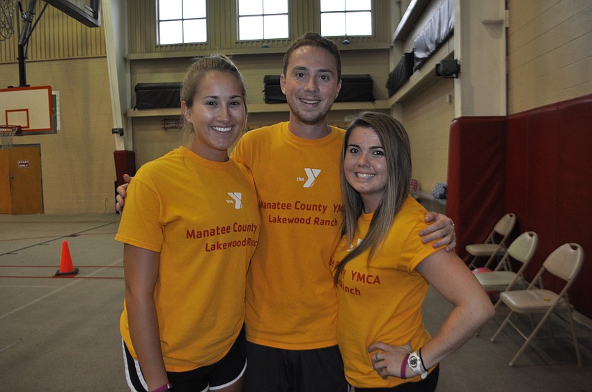 Amber Winterbottom, Ryan Hennessy and Lesley Young serve as camp counselors.