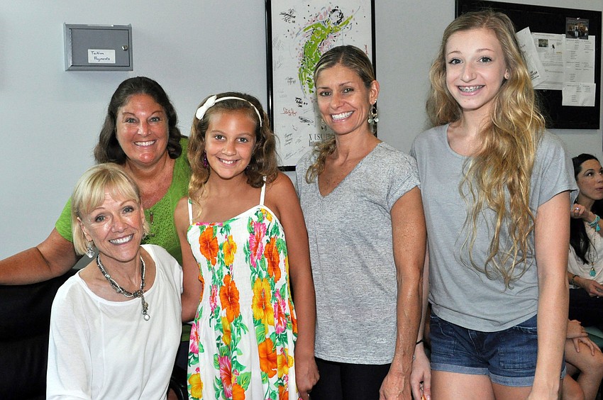 Sandra Roberts, Anne and Abbey Walsh and Lizz and Juliet Rapaport