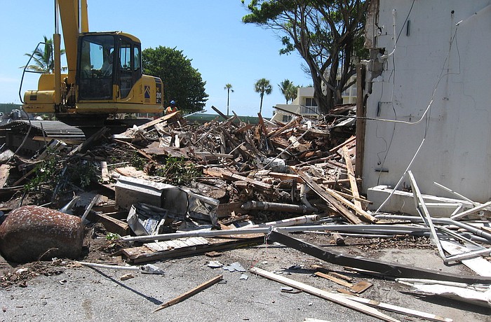 The demolition of the former Longboat Key Hilton Beachfront Resort began Aug. 28.
