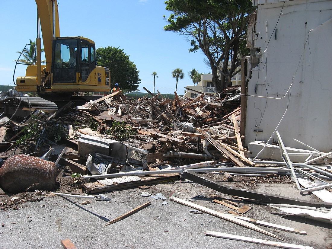 The demolition of the former Longboat Key Hilton Beachfront Resort began Aug. 28.