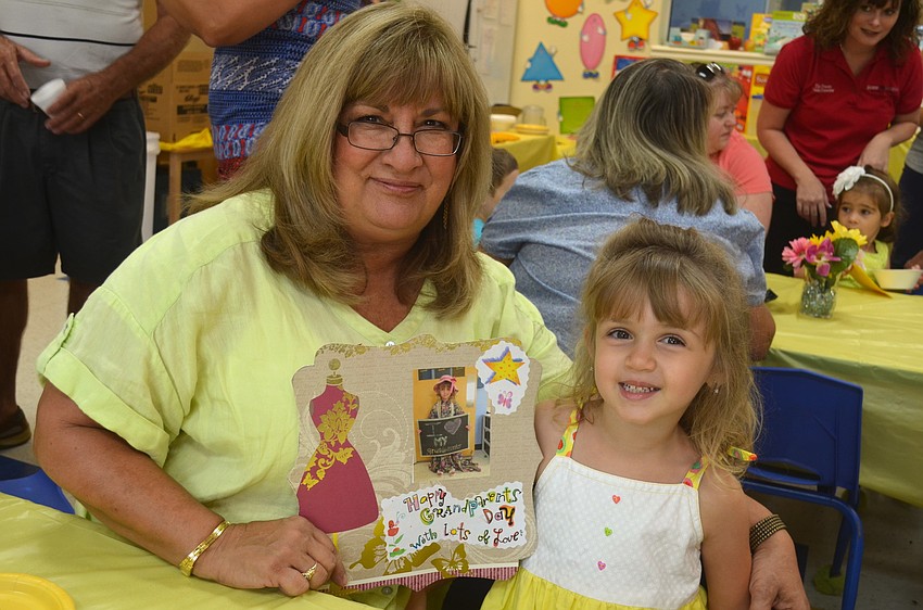 Linda Ancio and Gabriella Broko are all smiles during breakfast.