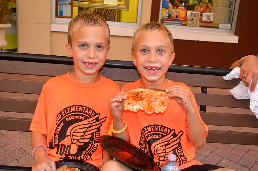 Dylan and Vale Johnson show off matching outfits and grins.