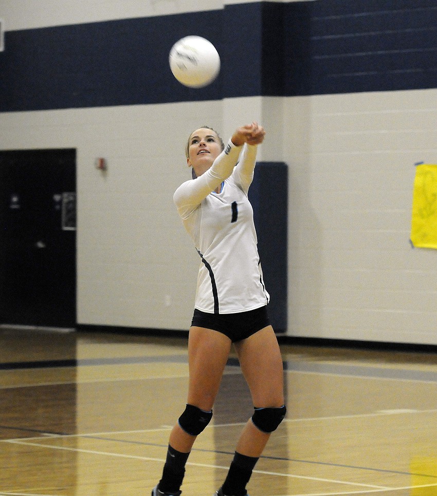 ODA senior Natalie Buffett records a dig for the Lady Thunder.
