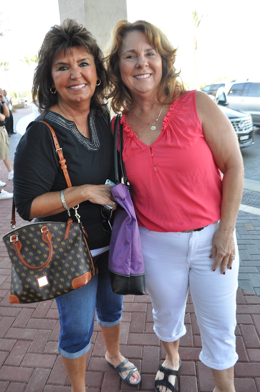 Suanne White and Erin Shrimpton were the day's first shoppers to use valet parking.