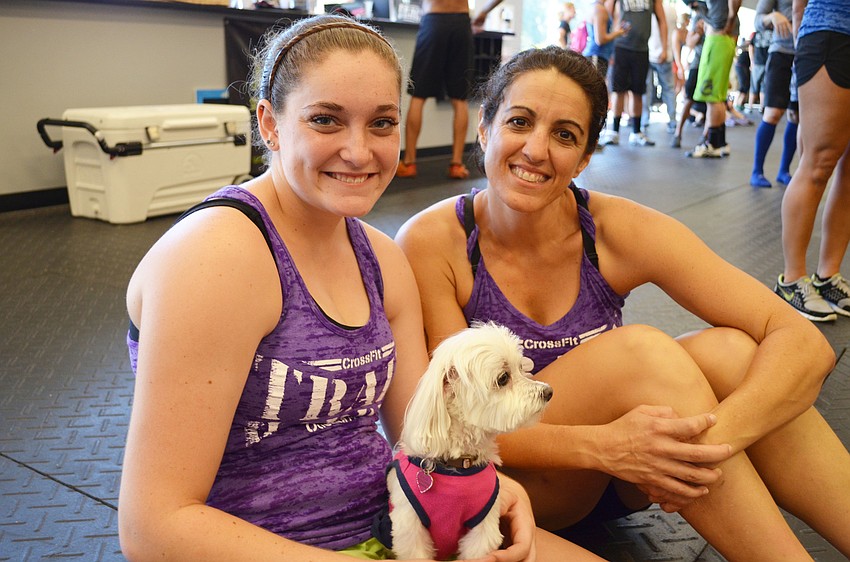 Christina Caruana competed in the Festivus games, Jodi Baker and Khloe supported her.