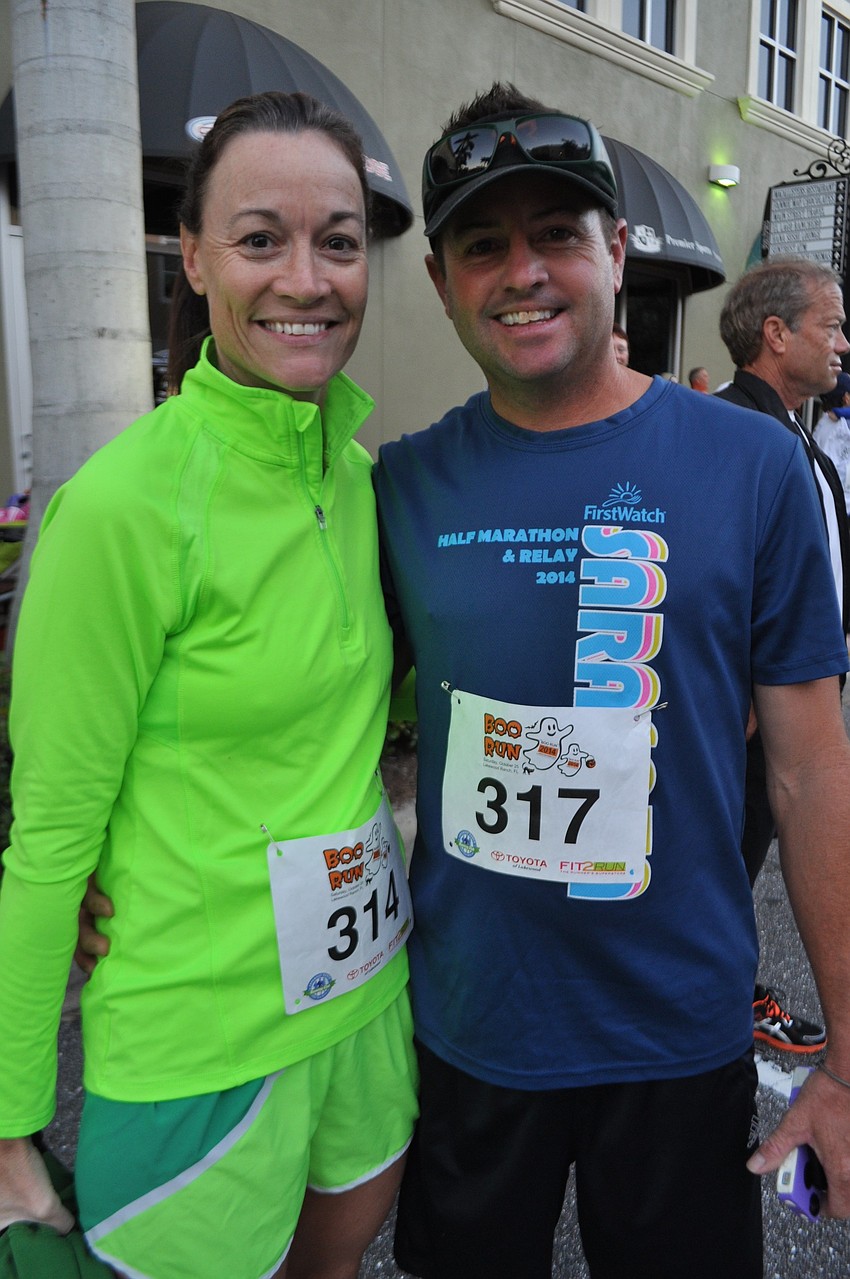 Rhonda and Kevin Leiberick participate in the Boo Run for the first time.