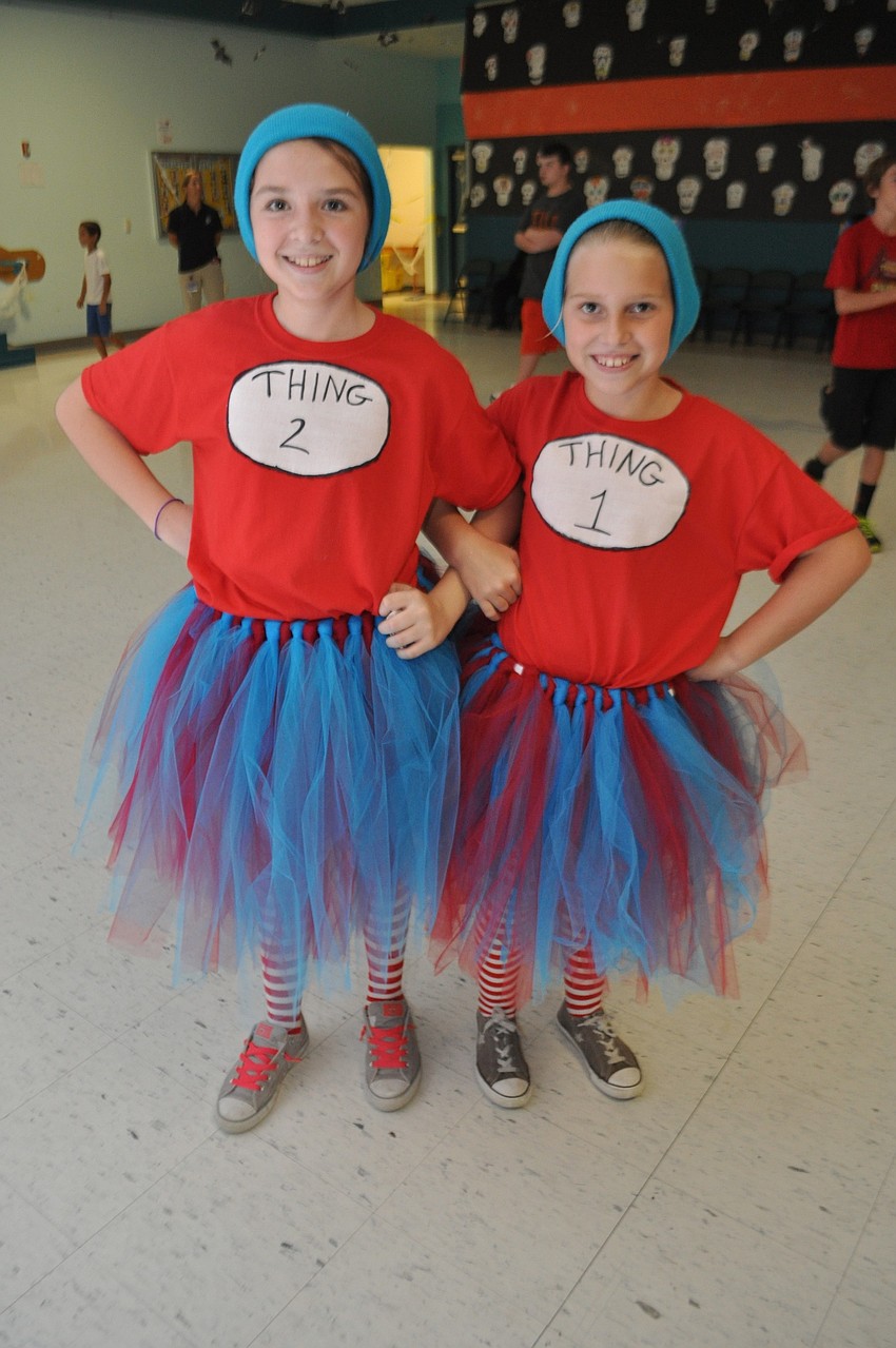 Bella Dombroski and Kaidyn Cameron wear costumes made by Kaidyn's grandma, Terri Henderson.