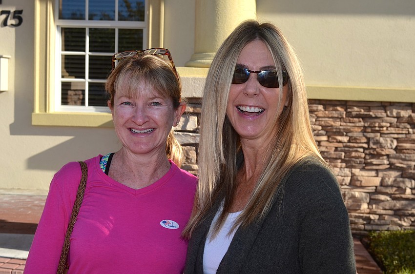 Kathy Klingelberger voted for her favorite candidates alongside Lynne Byrd.