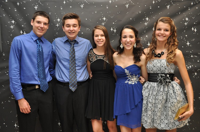Chalen Cafiero, Tanner Pogan, Emma Madden, Carly Colonna and Alison Noon are sophomores.