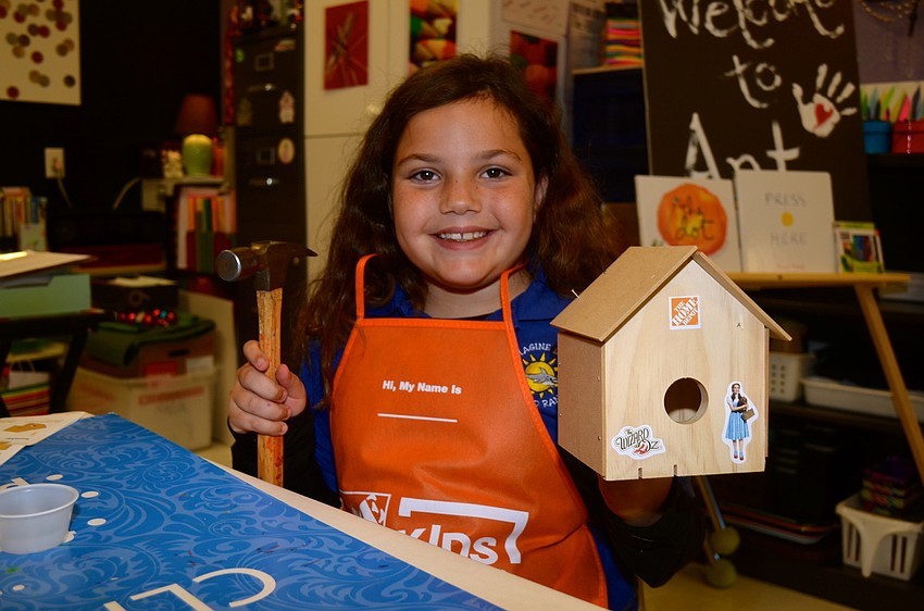 Sydney Fitzwater shows off her hard work.