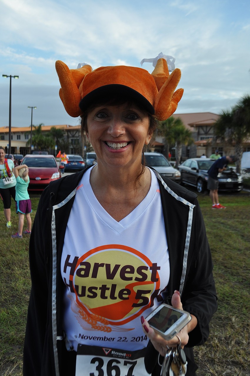 Rosanne Raap wears a hat she bought from Target just for the race.