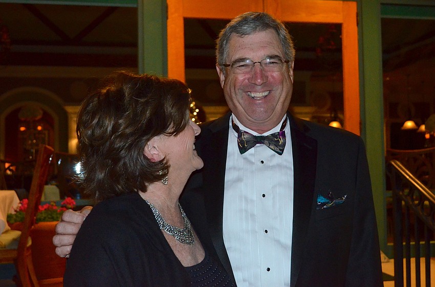 Mary and Bob Bennett share laughs throughout the evening.