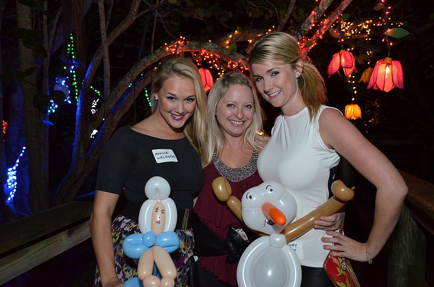 Brooke Niecestro, Jen TopJun and Whitney Spencer enjoy the gardens at Marie Selby Botanical Gardens.
