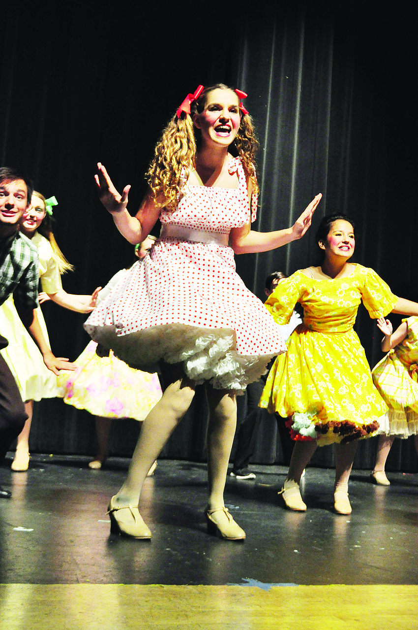 Sasha Khatami dances as Lou Ann in Lakewood Ranch High School's Acting Up Performing Arts Camp's 