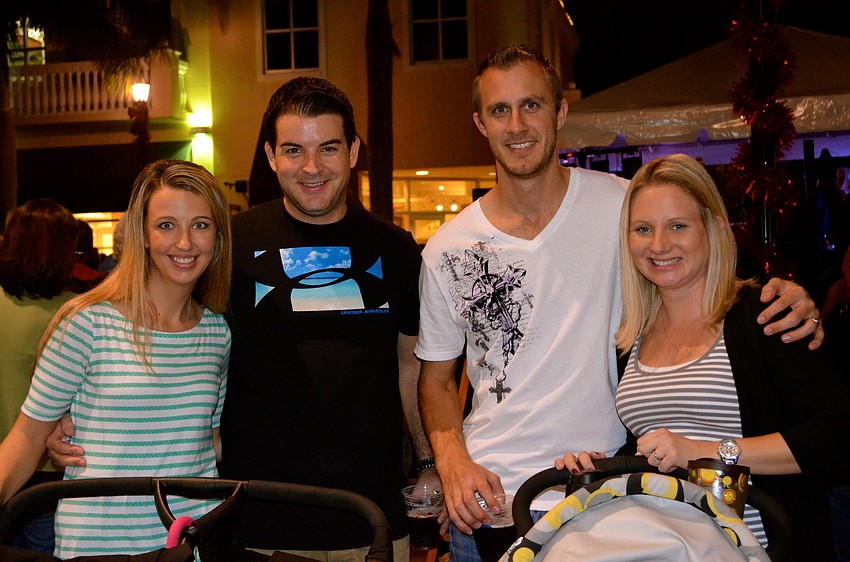 It's a couples' night out for Brittany and Brandon Stone and Nathan and Sami Dressel.