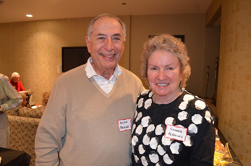 Board member Alvin Preiser with Connie Perkins