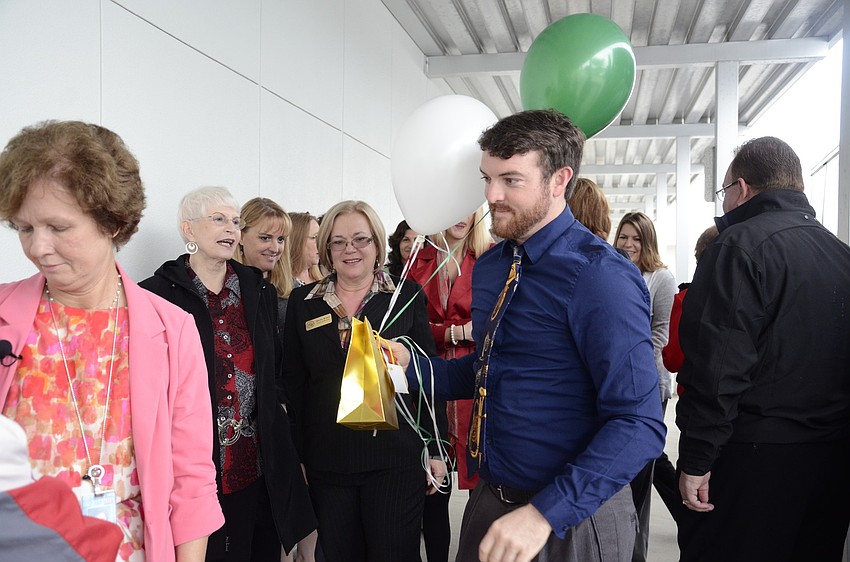 The Teacher of the Year surprise award party traveled via the 