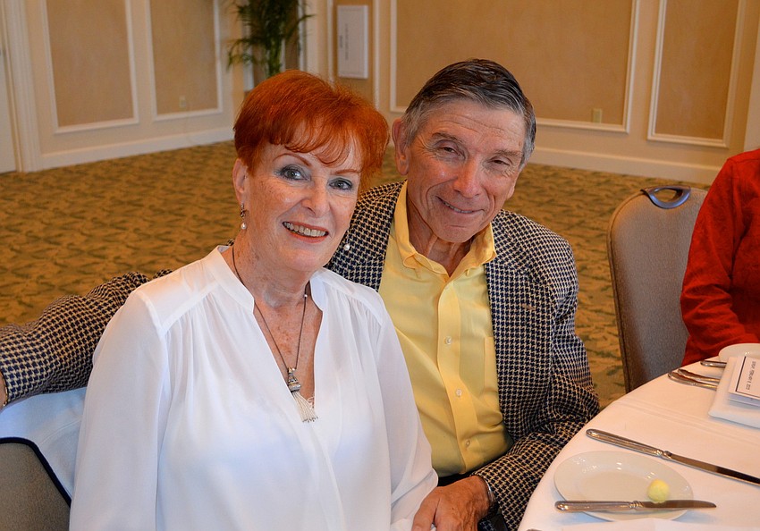 Betty Perlmutter and Paul Klein enjoy time with friends at the annual event.