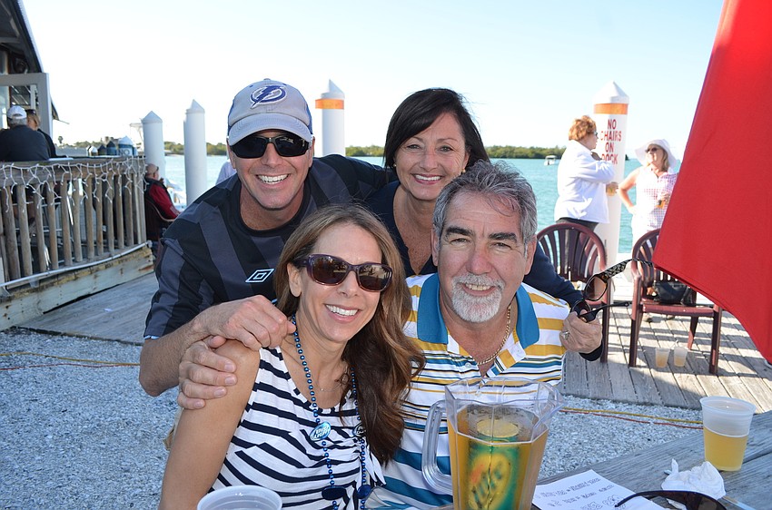 Clockwise from top left: Dave, Barbara, Colin and Tracy Farmer