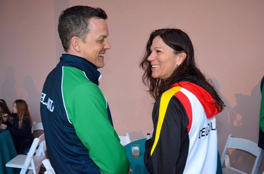 Andy Mackenzie oversees the Ireland pentathlon team and Kim Raisner oversees the Germany teams.
