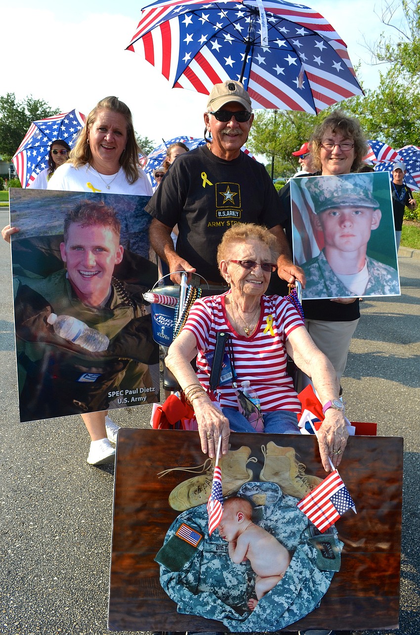 Kellie Dietz, Jonnie Walker, Jo Walker and Vera Walker show their appreciation for their military family members.