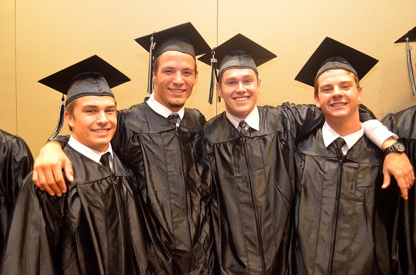 Joe Black, Justin Greenaway, Bryan Dexter and Matthew Nagle share laughs.