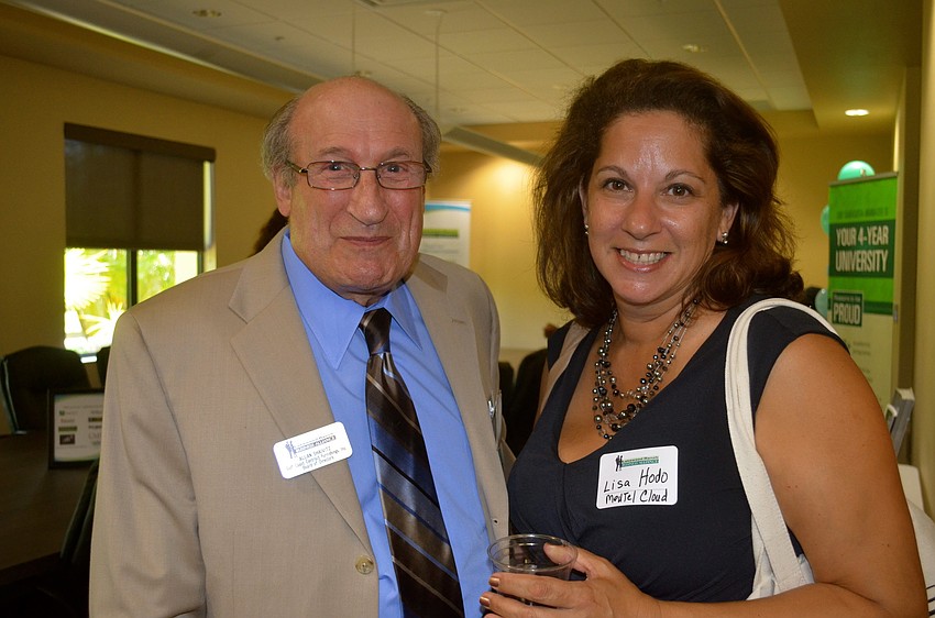 Allan Shaivitz and Lisa Hodo make new friends.