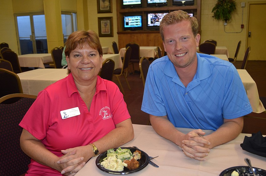 Chamber of Commerce Executive Director Debra Lynn-Schmitz and Scott Ridge