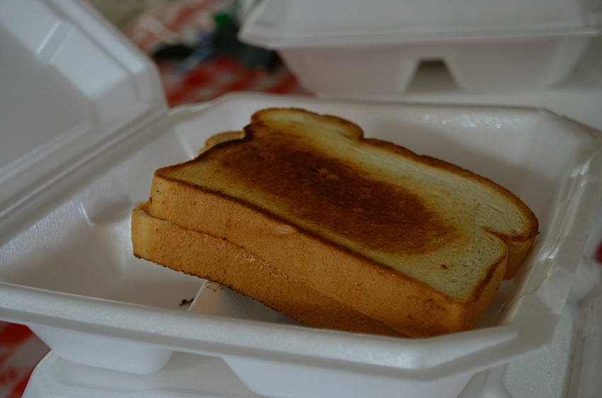 Participants enjoy seven types of grilled cheese sandwiches.